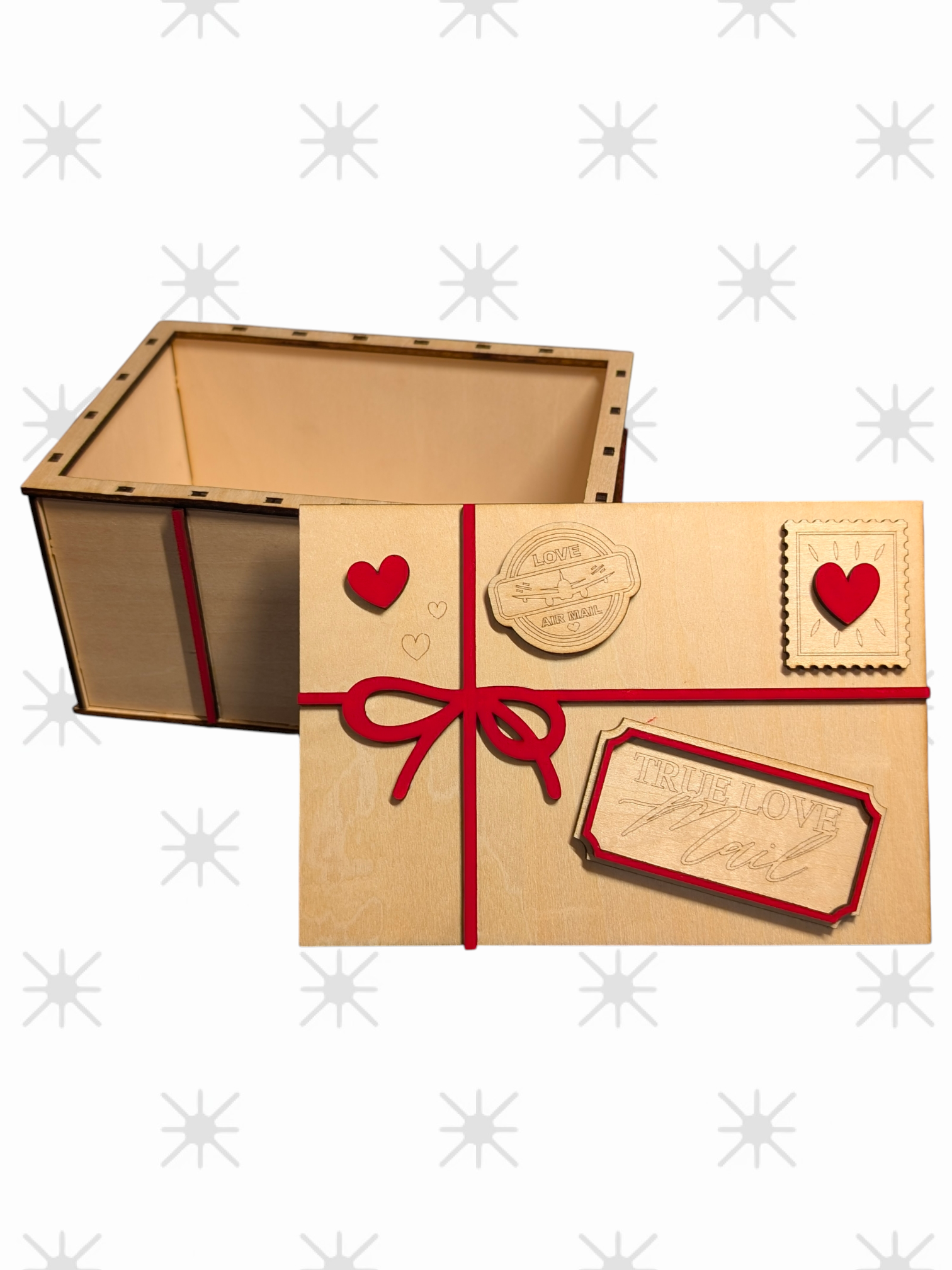 Gift box with hearts